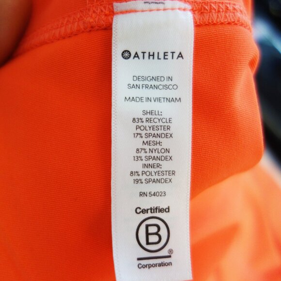 Athleta Action Dobby Skort Orange Athletic Golf Tennis Skirt 14.5" (M) NWOT! - Picture 13 of 13